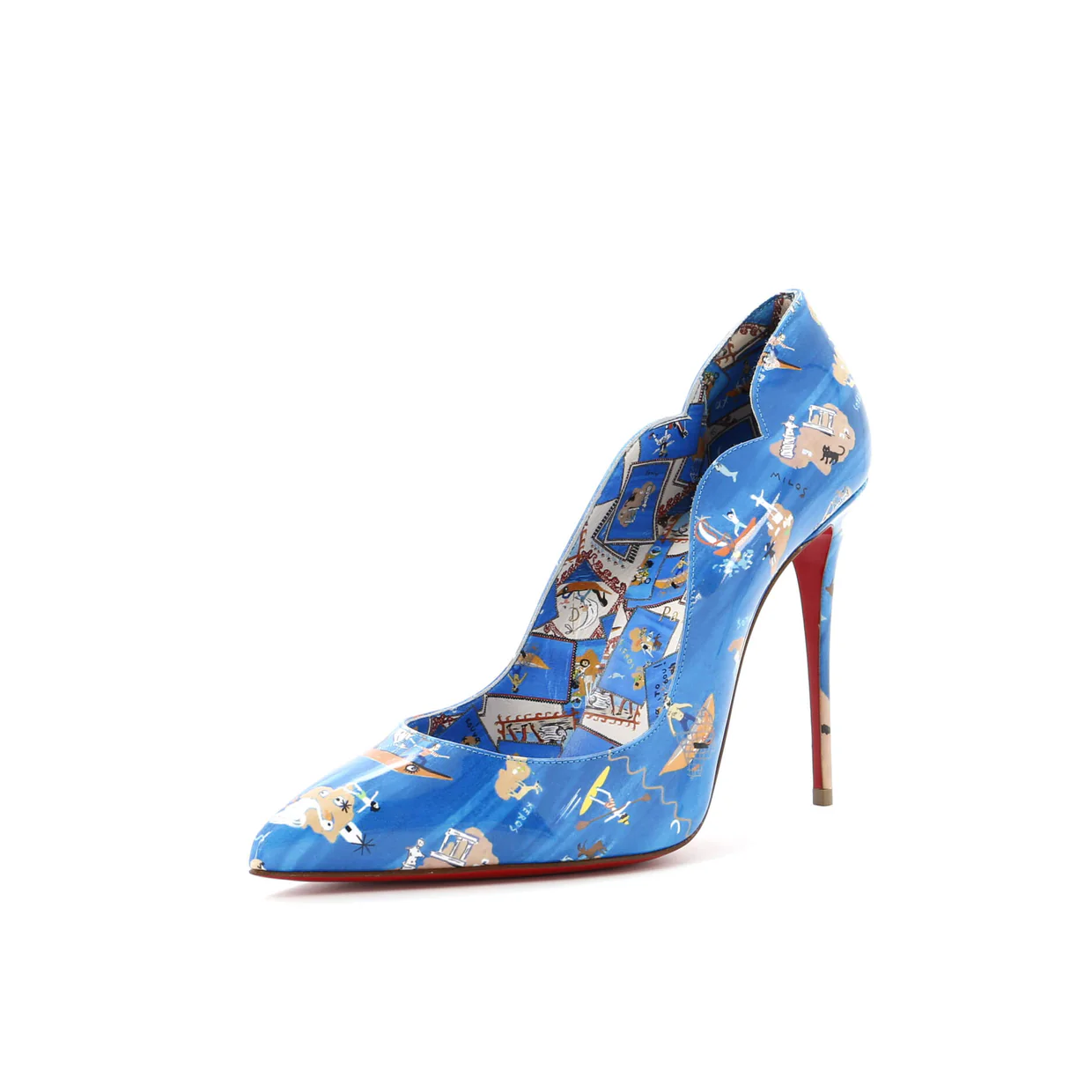 Women's Hot Chick Pumps Printed Patent 100 - Deep Luxury