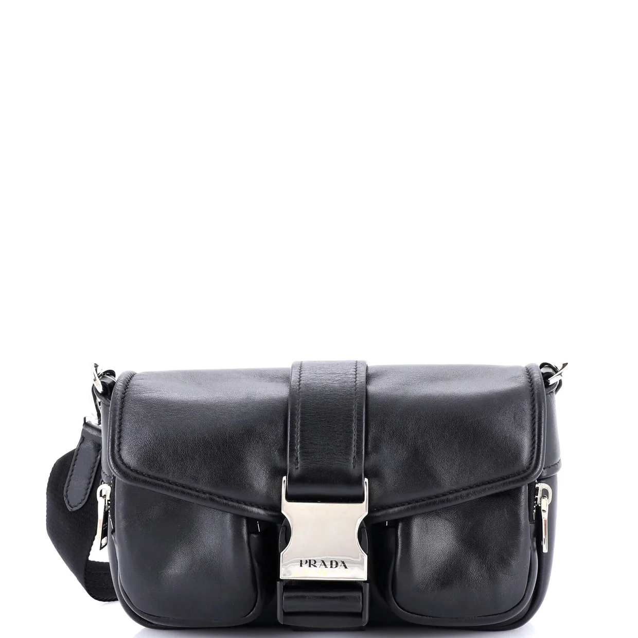 Pocket Flap Shoulder Bag Leather - Deep Luxury