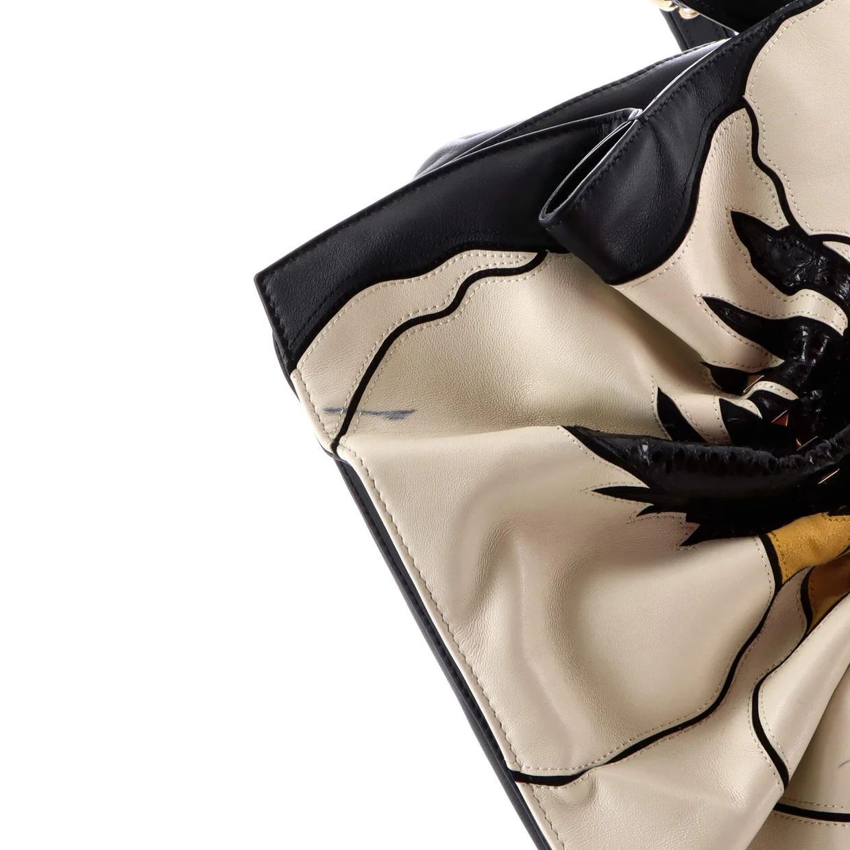 Bloomy Shoulder Bag Patchwork Leather and Snakeskin Medium - Deep Luxury