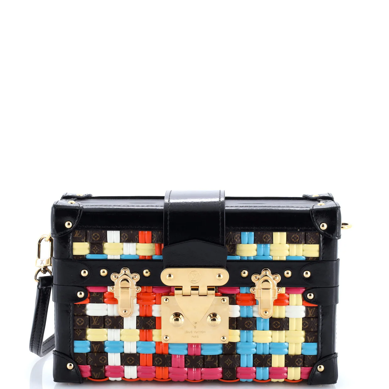 Petite Malle Handbag Limited Edition LV Cafe Woven Canvas - Deep Luxury