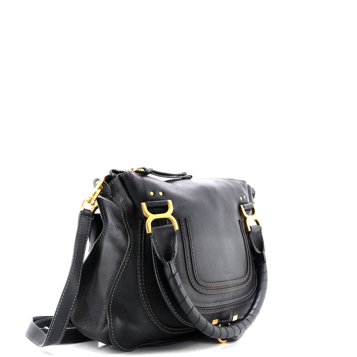 Marcie Satchel Leather Medium - Deep Luxury