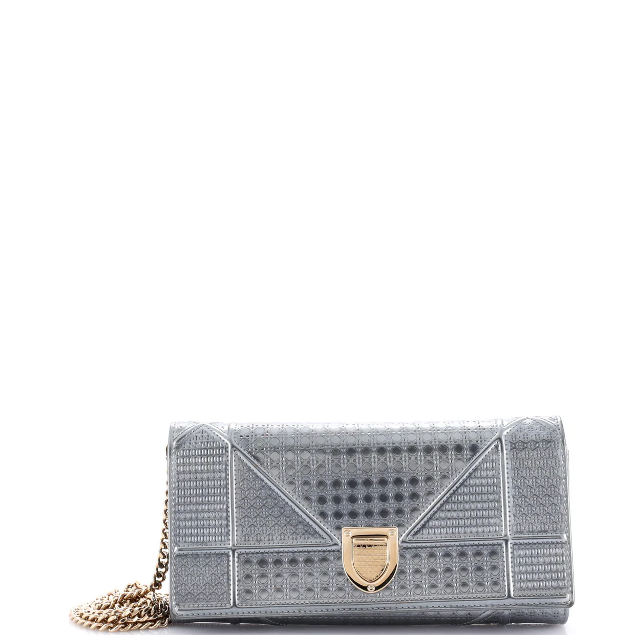 Diorama Croisiere Chain Wallet Cannage Embossed Calfskin - Deep Luxury