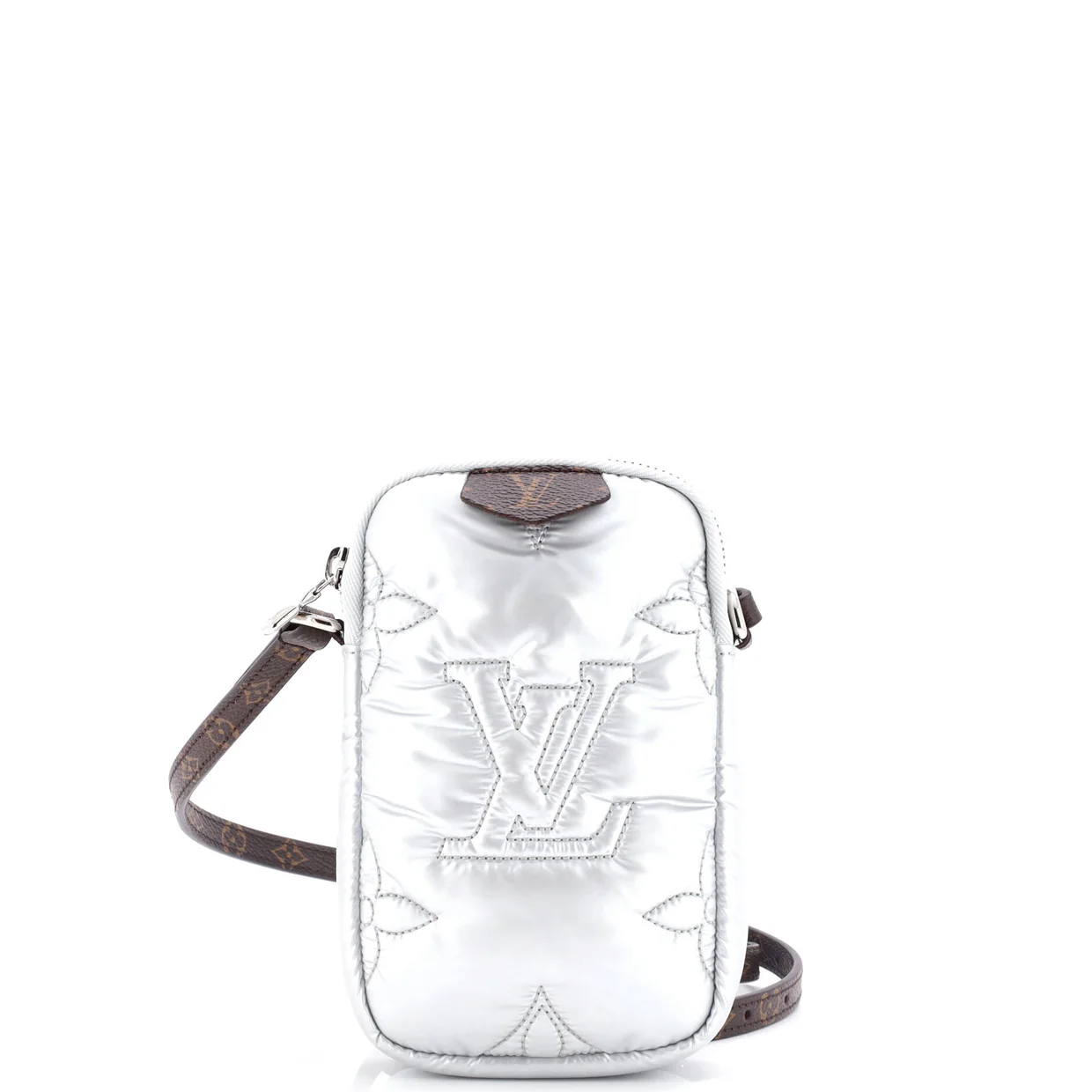 Pillow Phone Pouch Monogram Quilted Econyl Nylon - Deep Luxury