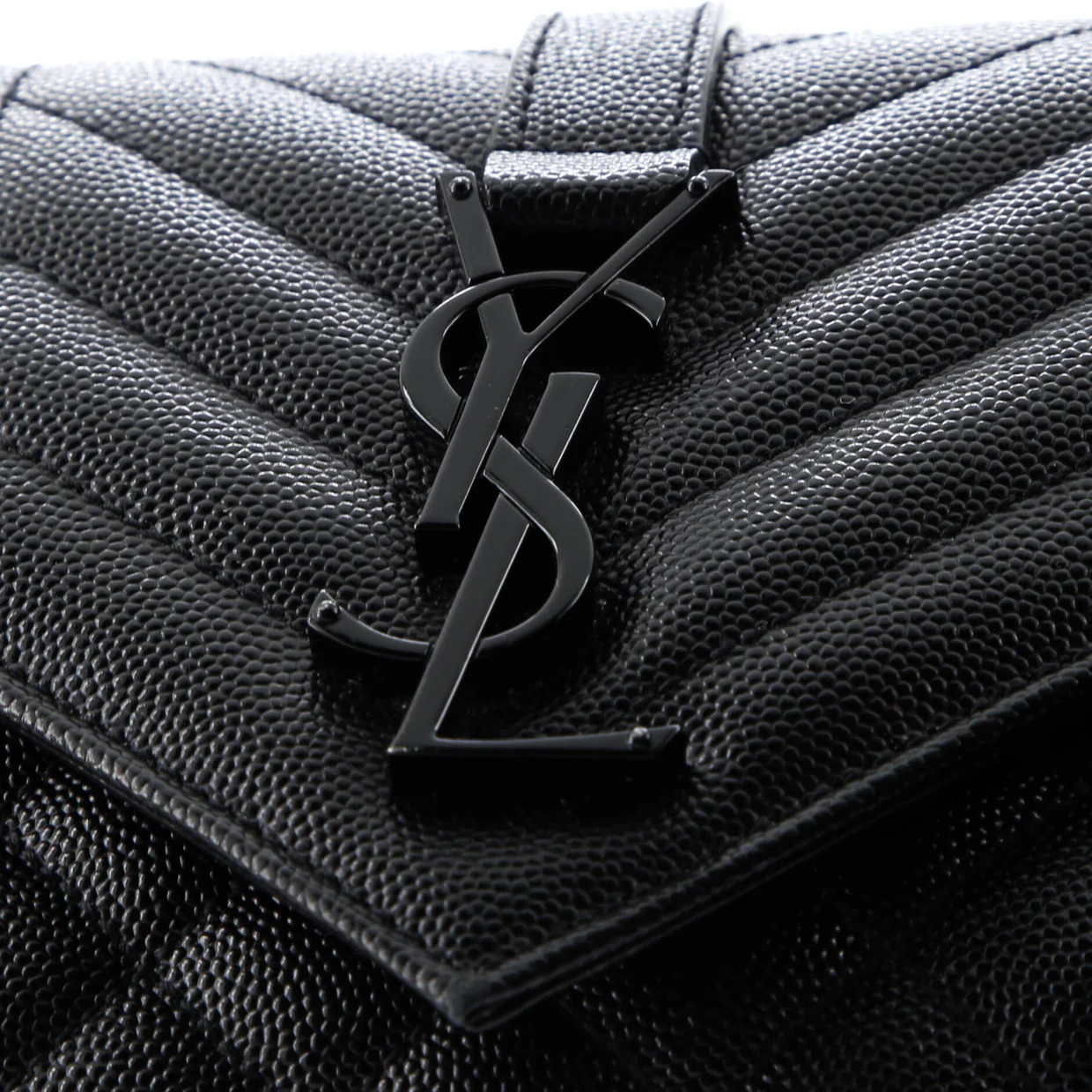 Classic Monogram Envelope Satchel Mixed Matelasse Leather Small - Deep Luxury