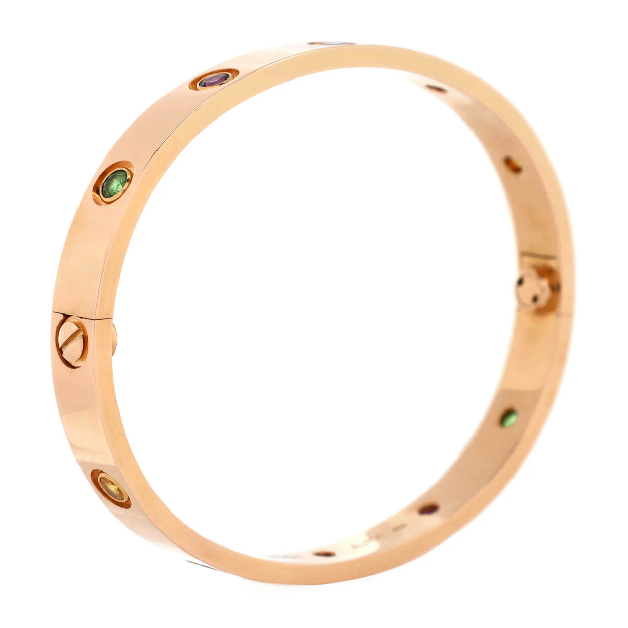 Love 10 Stone Bracelet 18K Rose Gold with Garnet, Amethyst and Sapphire - Deep Luxury