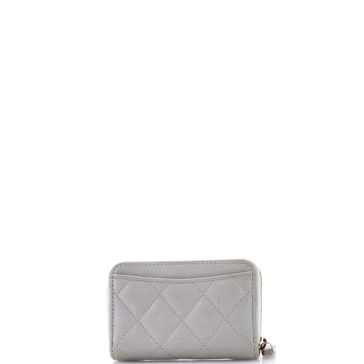 CC Zip Coin Purse Quilted Caviar Small - Deep Luxury