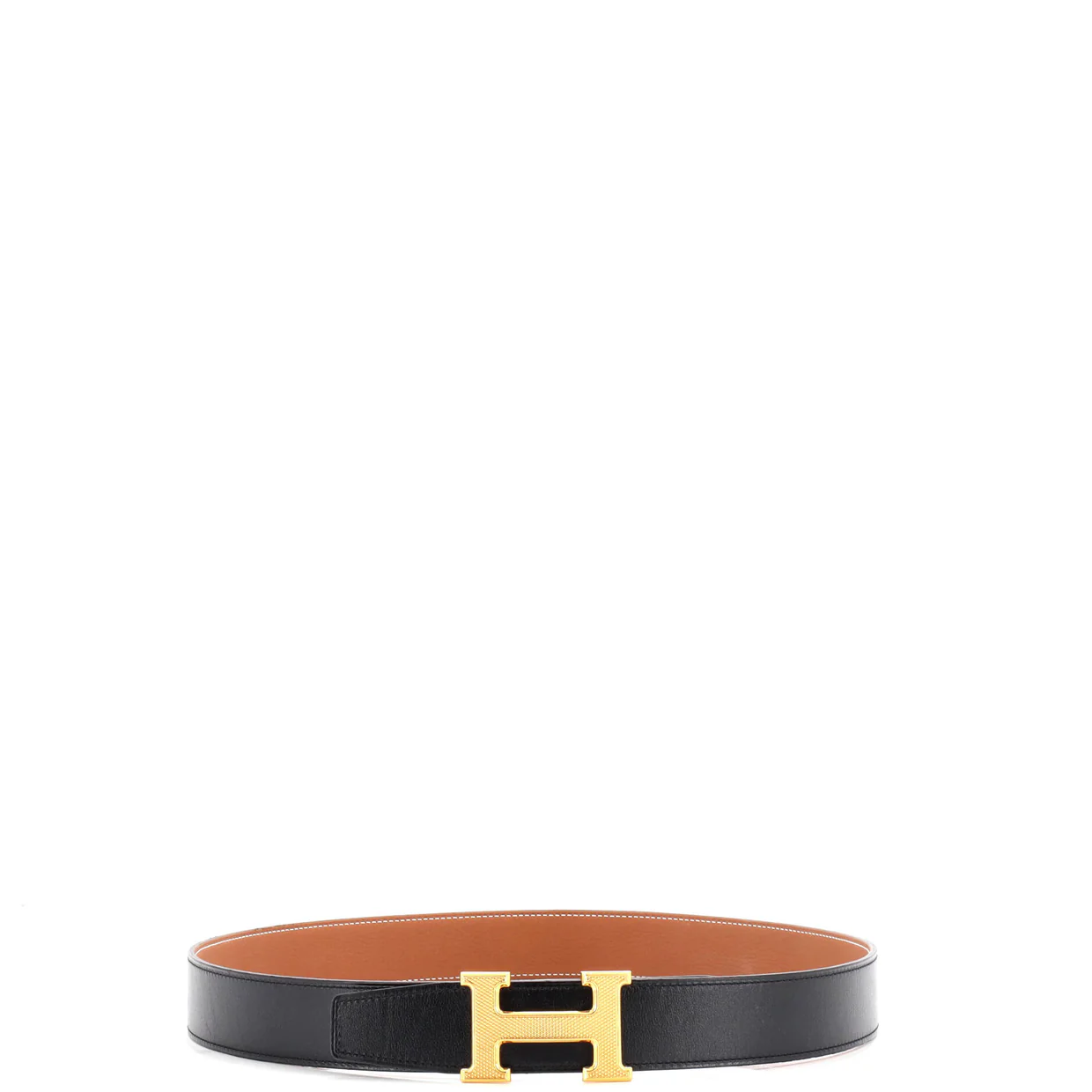 Constance Reversible Belt Leather with Guilloche Hardware Medium - Deep Luxury