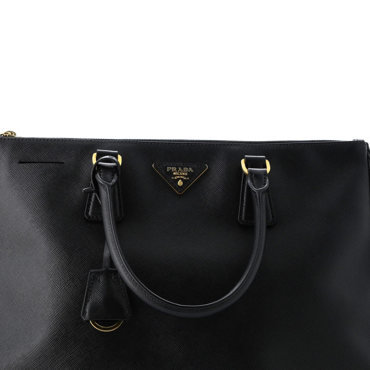 Double Zip Lux Tote Saffiano Leather Medium - Deep Luxury