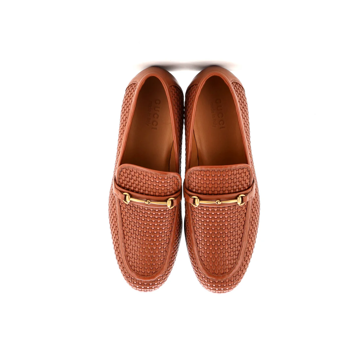 Men's Horsebit Loafers Woven Leather - Deep Luxury