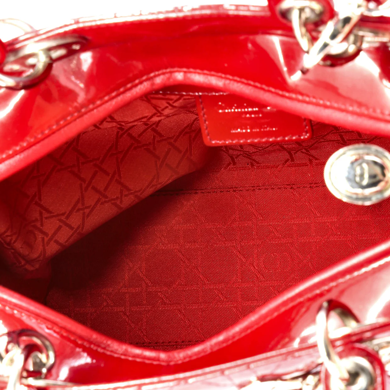 Lady Dior Bag Cannage Quilt Patent Large - Deep Luxury