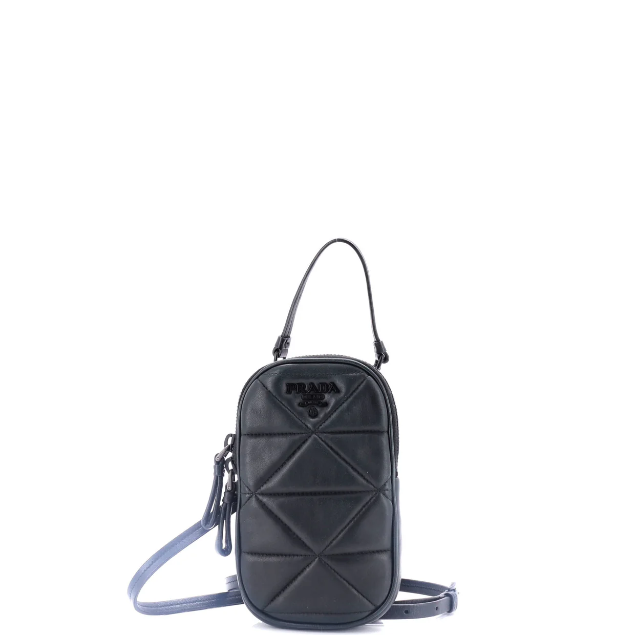 Spectrum Phone Holder Crossbody Bag Quilted Nappa Leather - Deep Luxury