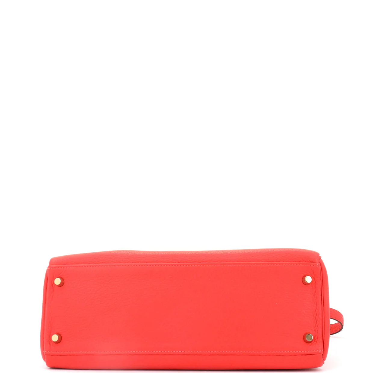 Kelly Handbag Red Clemence with Gold Hardware 32 - Deep Luxury