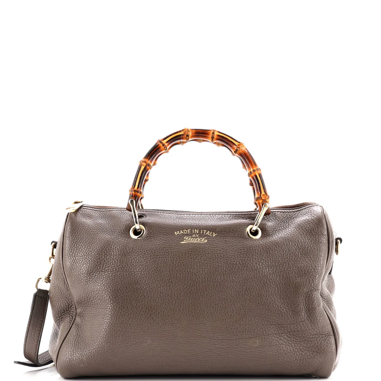 Bamboo Shopper Boston Bag Leather Medium - Deep Luxury