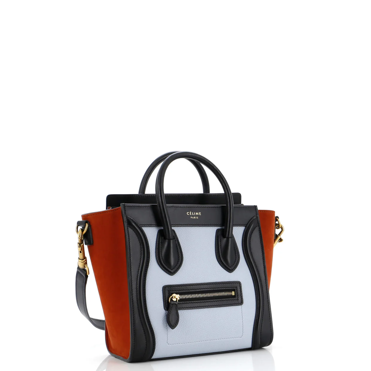 Tricolor Luggage Bag Leather Nano - Deep Luxury