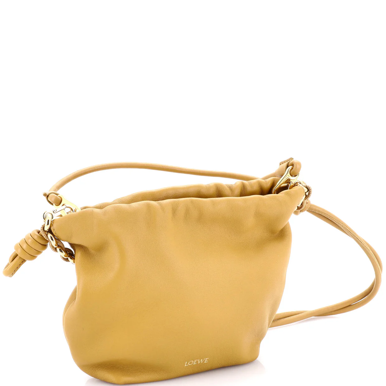 Flamenco Knot Chain Purse Bag Leather Mini - Deep Luxury