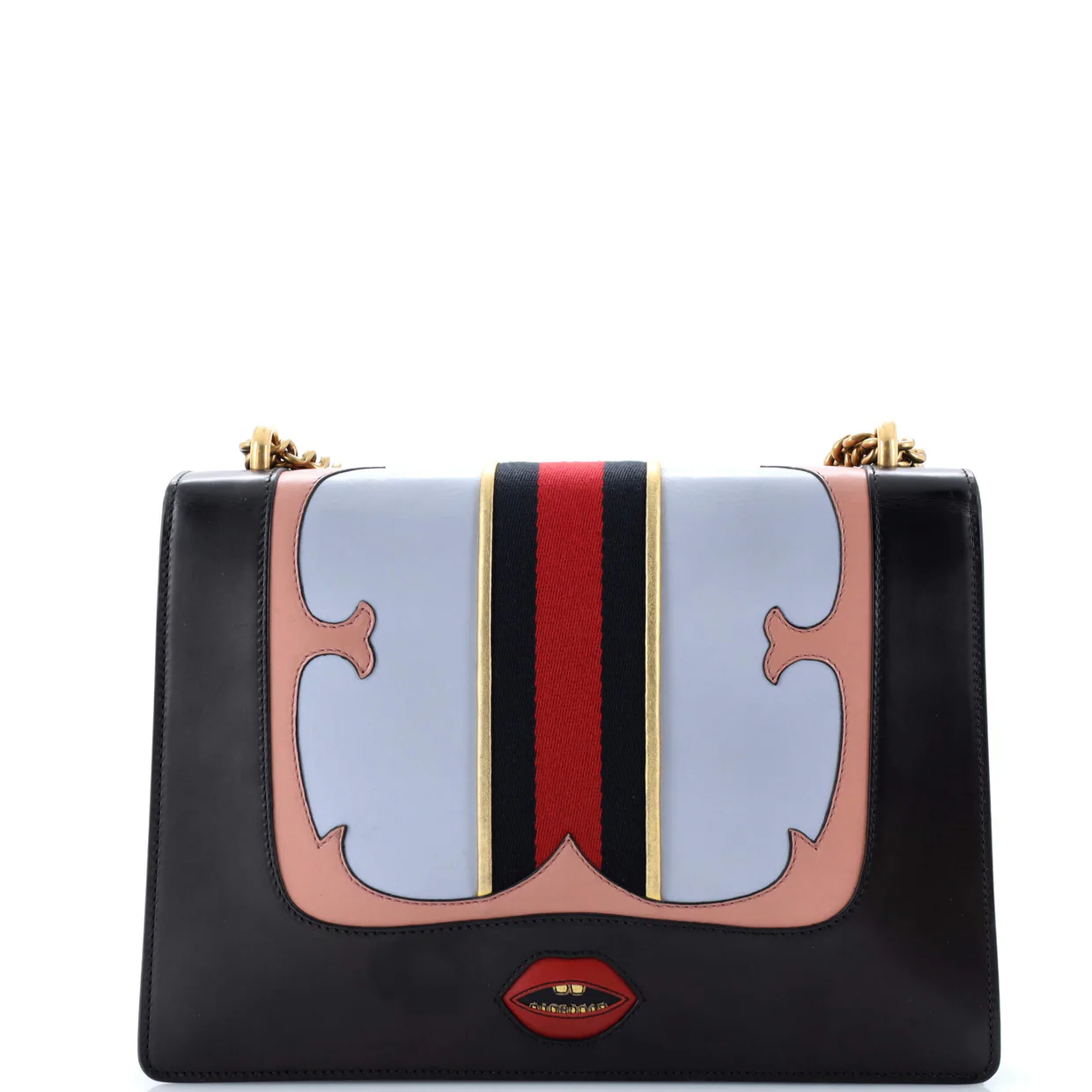 Web Heart GG Marmont Chain Shoulder Bag Leather Medium - Deep Luxury