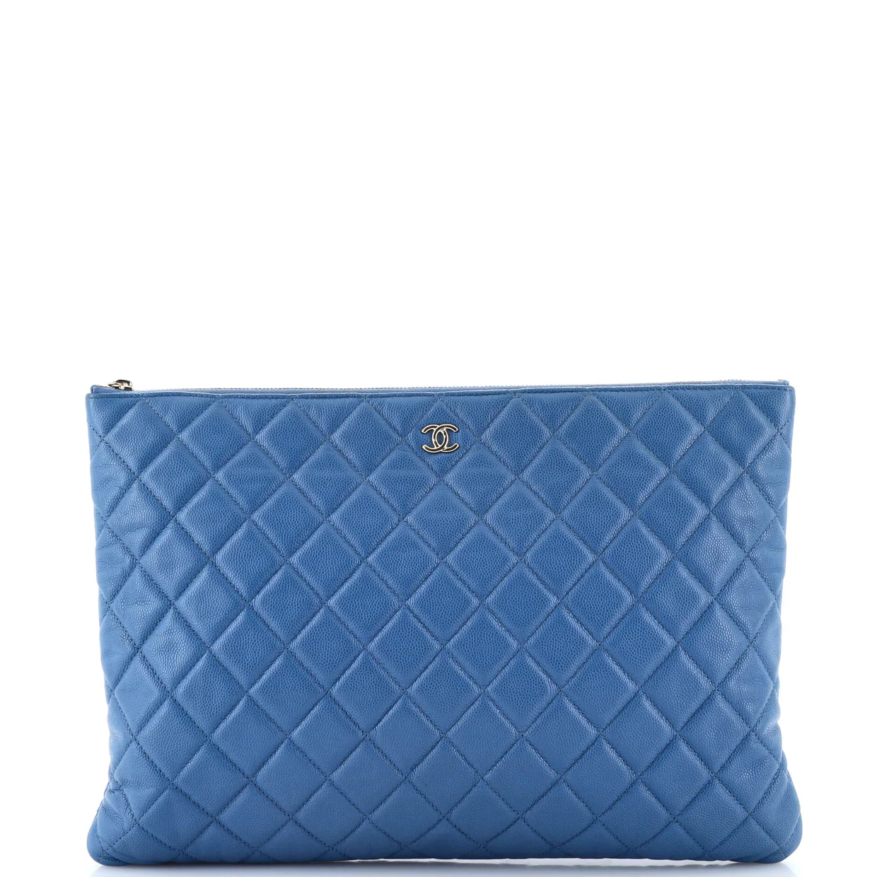 O Case Clutch Quilted Caviar Large - Deep Luxury