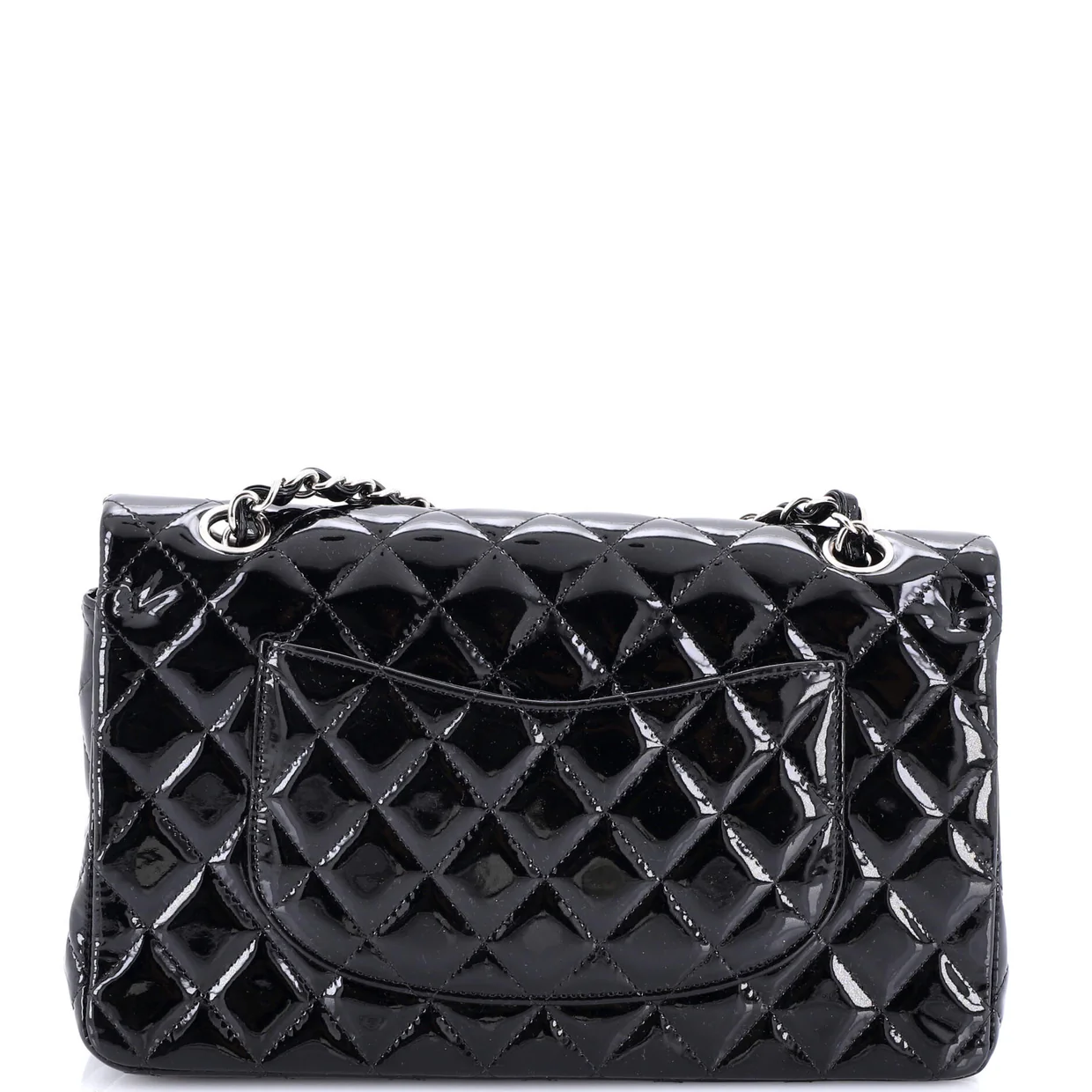 Classic Double Flap Bag Quilted Patent Medium - Deep Luxury