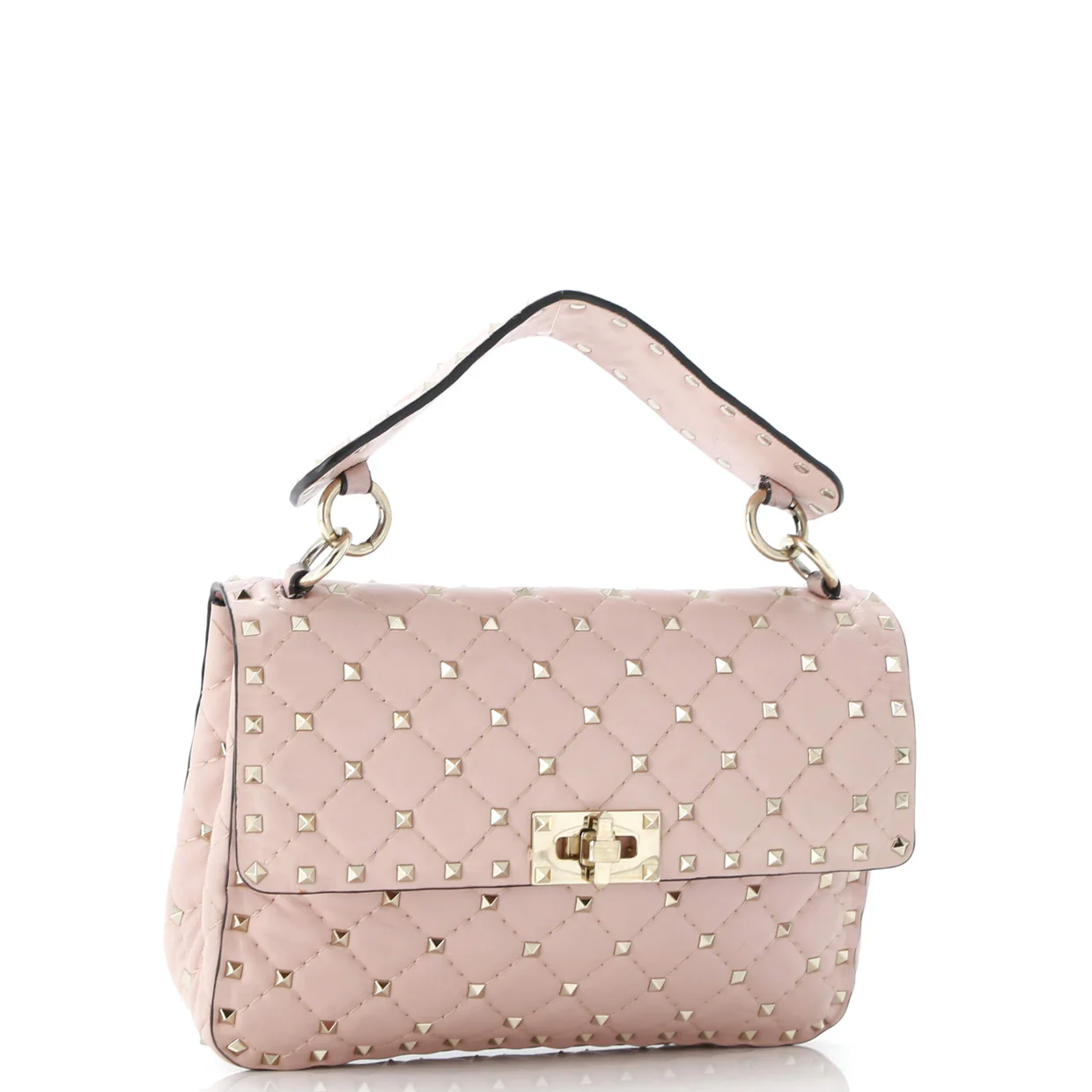 Rockstud Spike Flap Bag Quilted Leather Medium - Deep Luxury