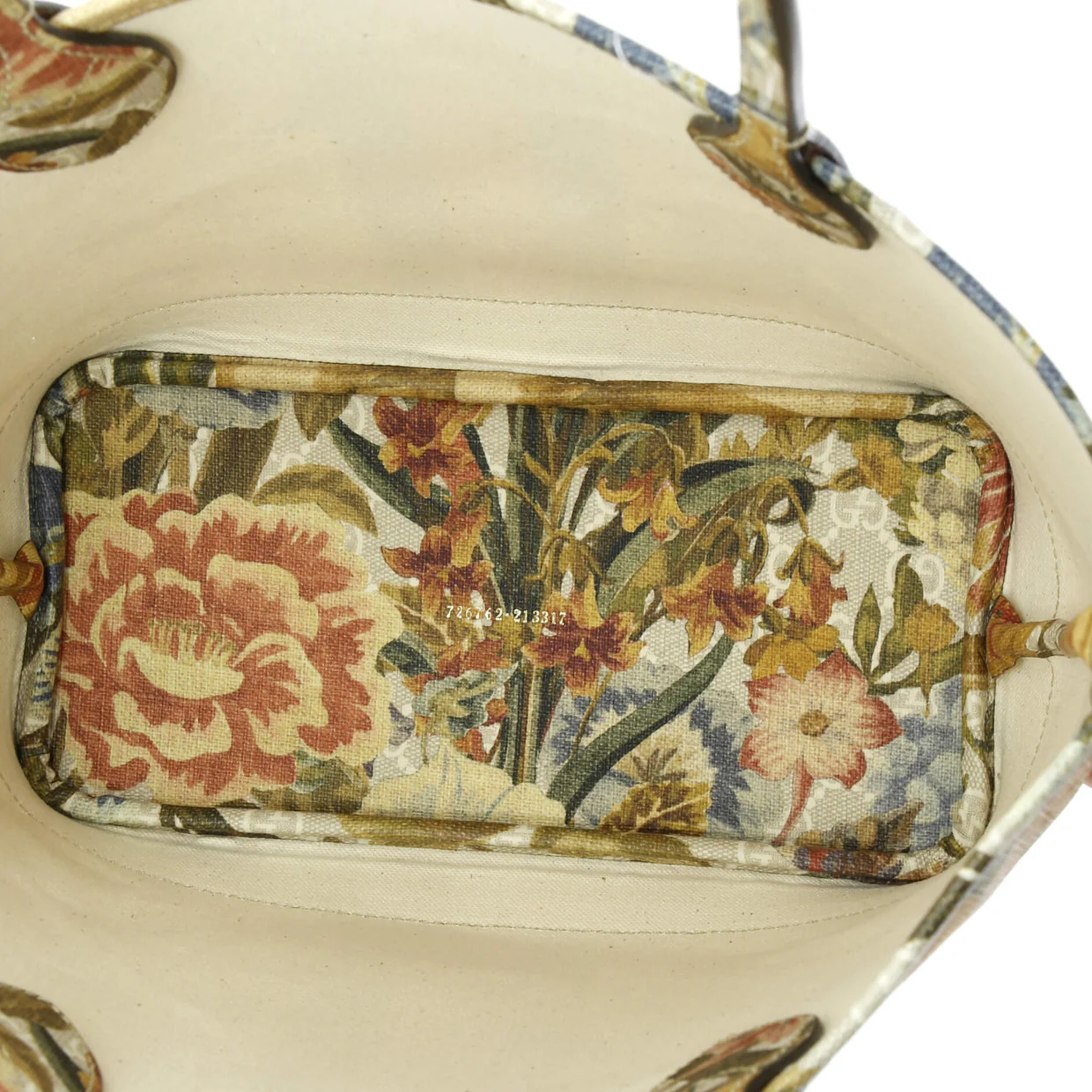 Ophidia Tote Water Flora GG Coated Canvas Medium - Deep Luxury