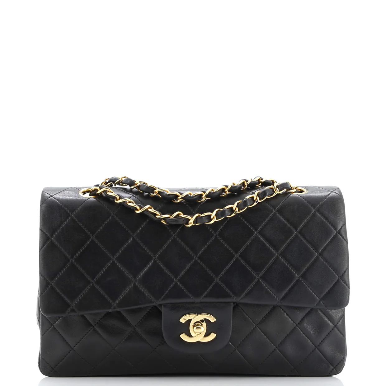 Vintage Classic Double Flap Bag Quilted Lambskin Medium - Deep Luxury