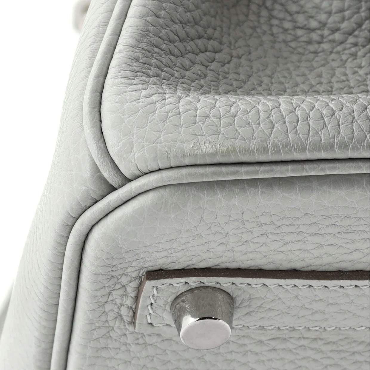 Birkin Handbag Grey Clemence with Palladium Hardware 30 - Deep Luxury