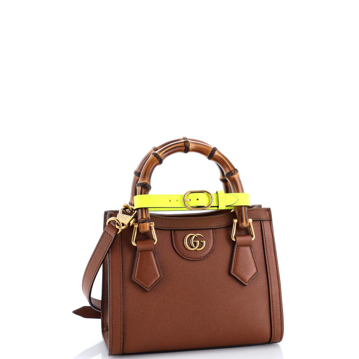 Diana NM Bamboo Handle Tote Leather Mini - Deep Luxury