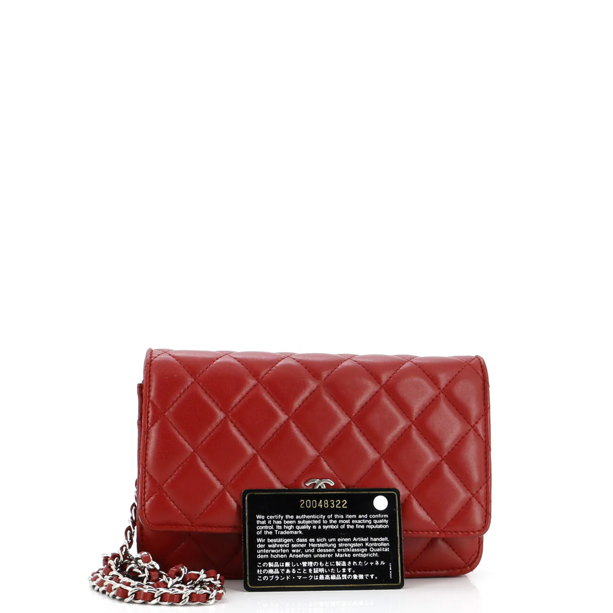 Wallet on Chain Quilted Lambskin - Deep Luxury