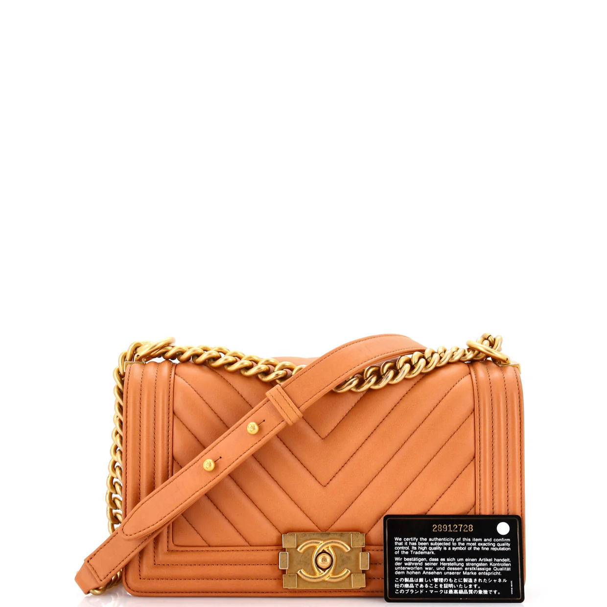 Boy Flap Bag Chevron Lambskin Old Medium - Deep Luxury