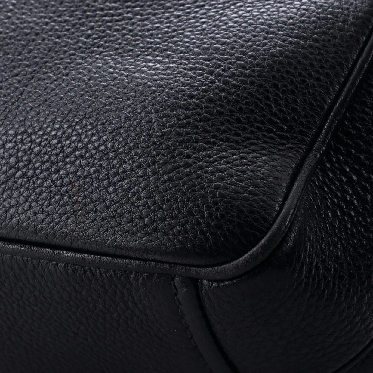 Double Zip Camera Bag Vitello Phenix Medium - Deep Luxury