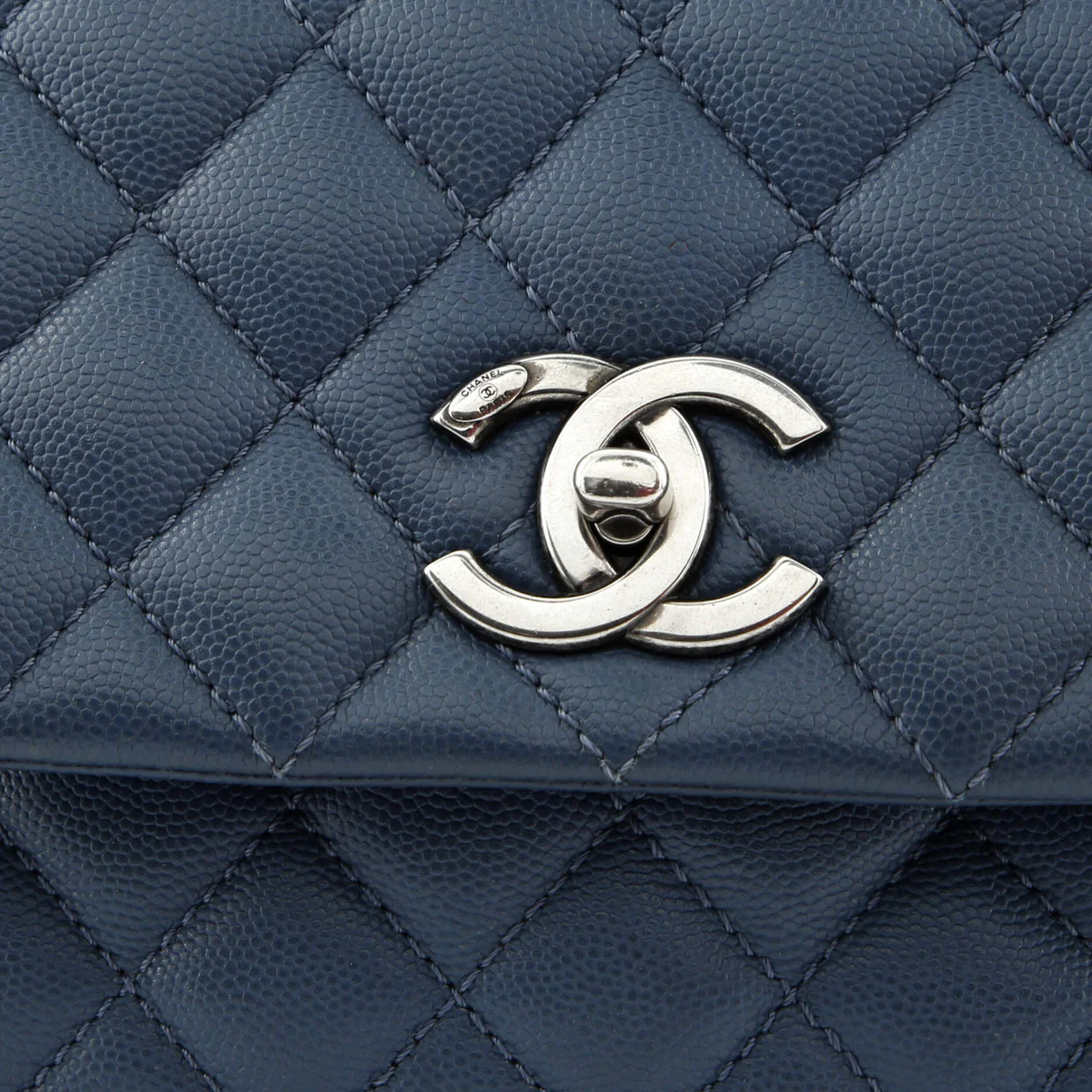 Coco Top Handle Bag Quilted Caviar Small - Deep Luxury