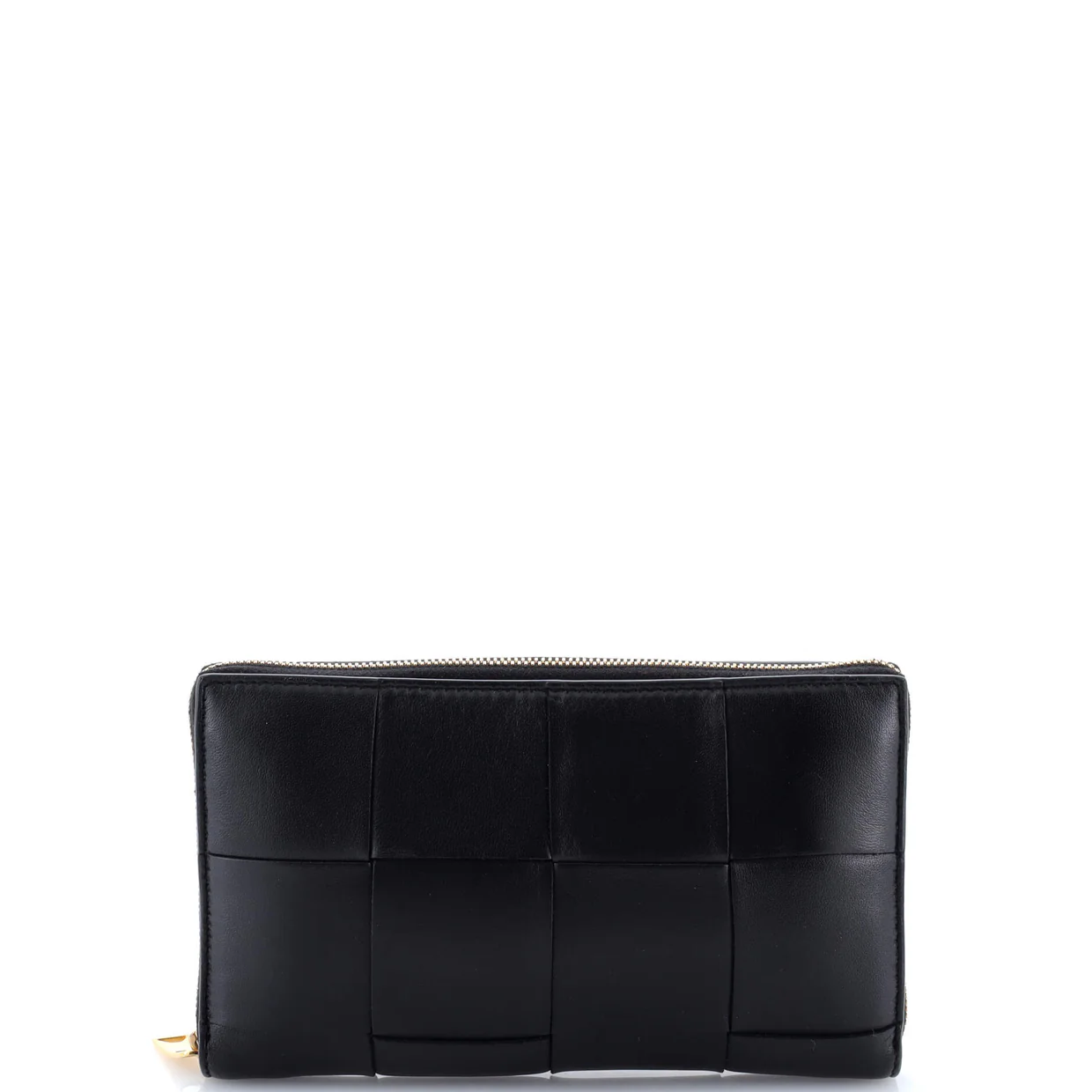 Cassette Zip Around Wallet Maxi Intrecciato Leather Long - Deep Luxury