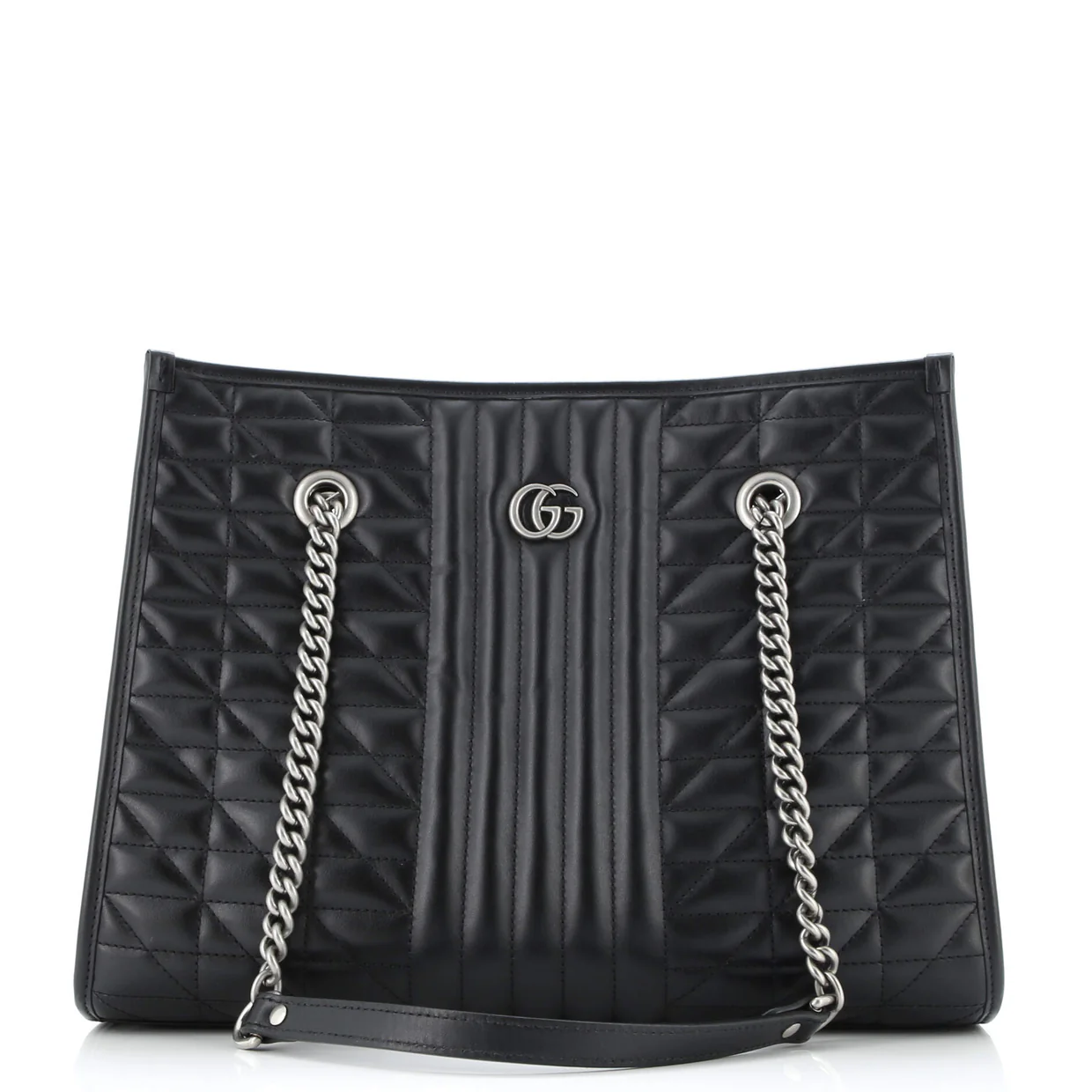 GG Marmont Aria Chain Shopping Tote Mixed Matelasse Leather Medium - Deep Luxury