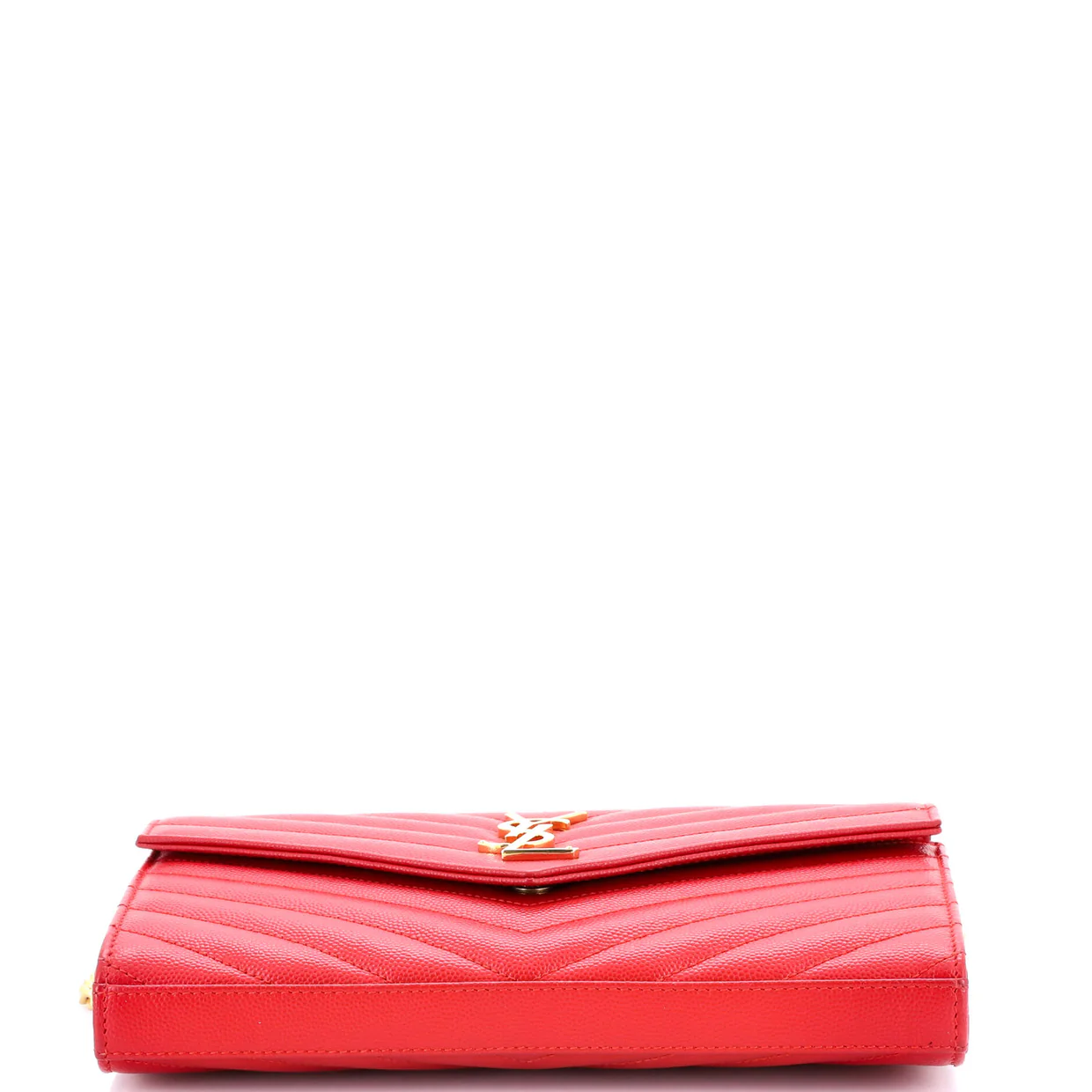 Classic Monogram Wallet on Chain Matelasse Chevron Leather Medium - Deep Luxury