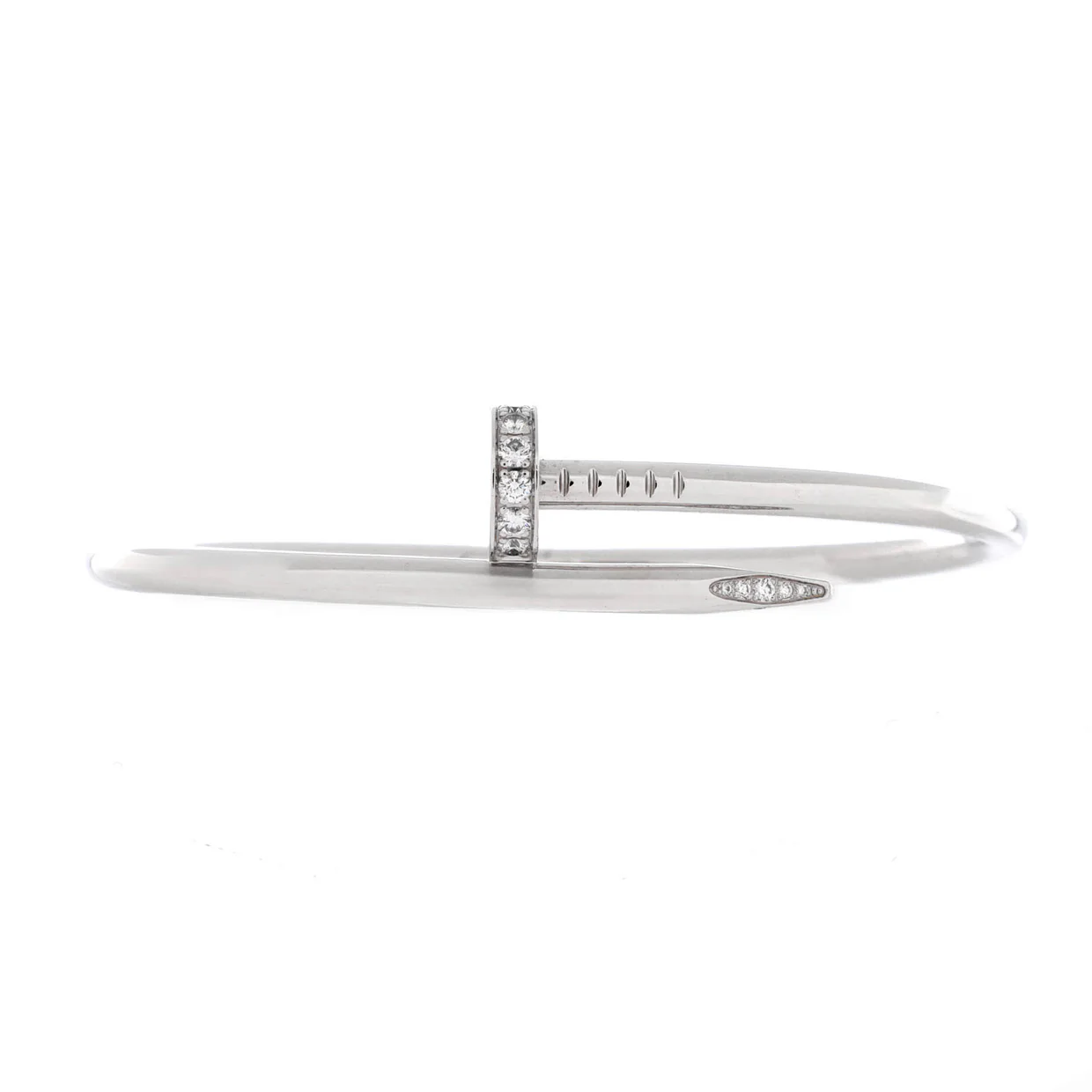 Juste un Clou Bracelet 18K White Gold with Diamonds Classic - Deep Luxury