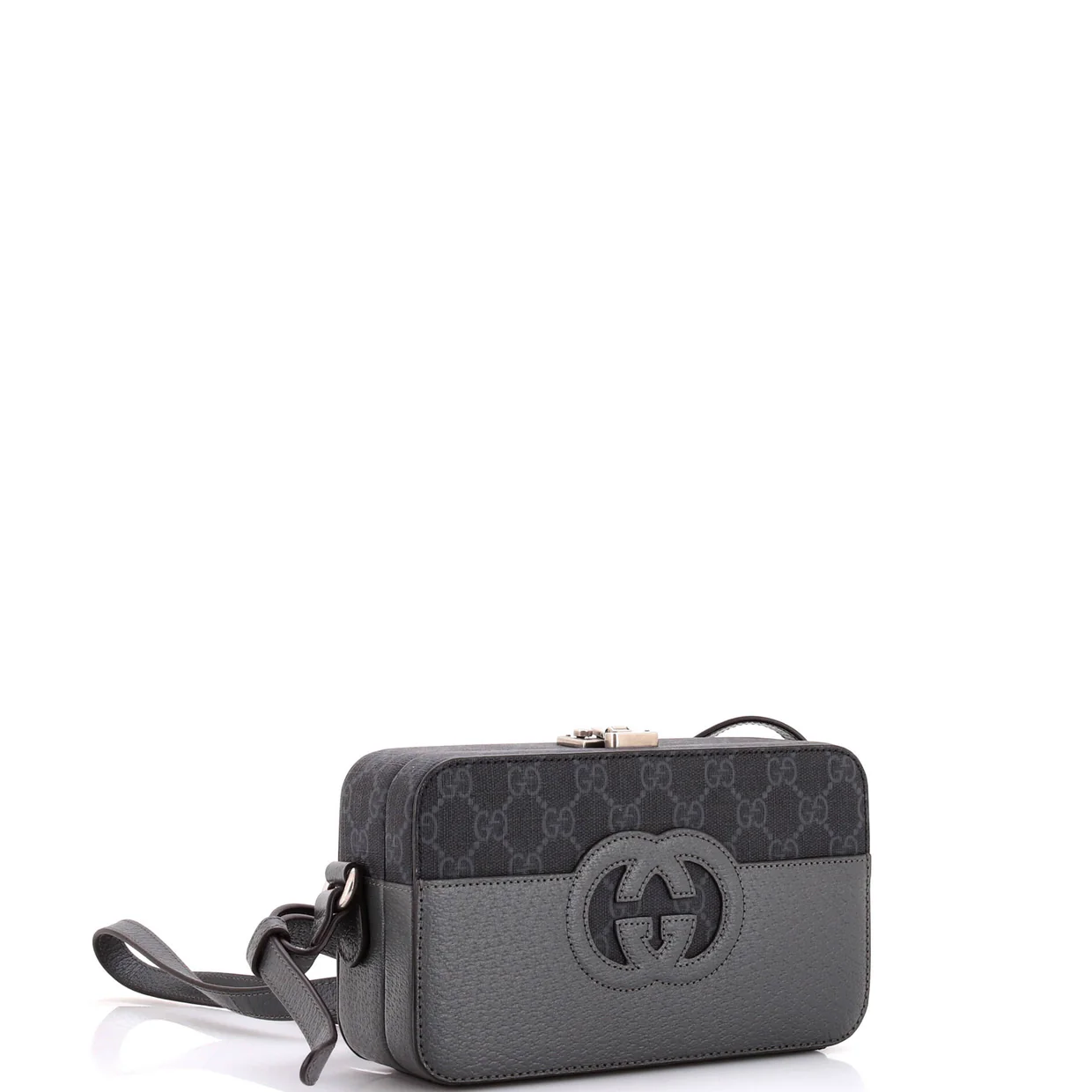 Padlock Interlocking G Crossbody Bag GG Coated Canvas and Leather Mini - Deep Luxury