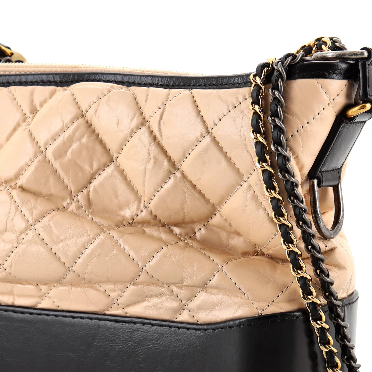 Gabrielle Hobo Quilted Aged Calfskin Medium - Deep Luxury