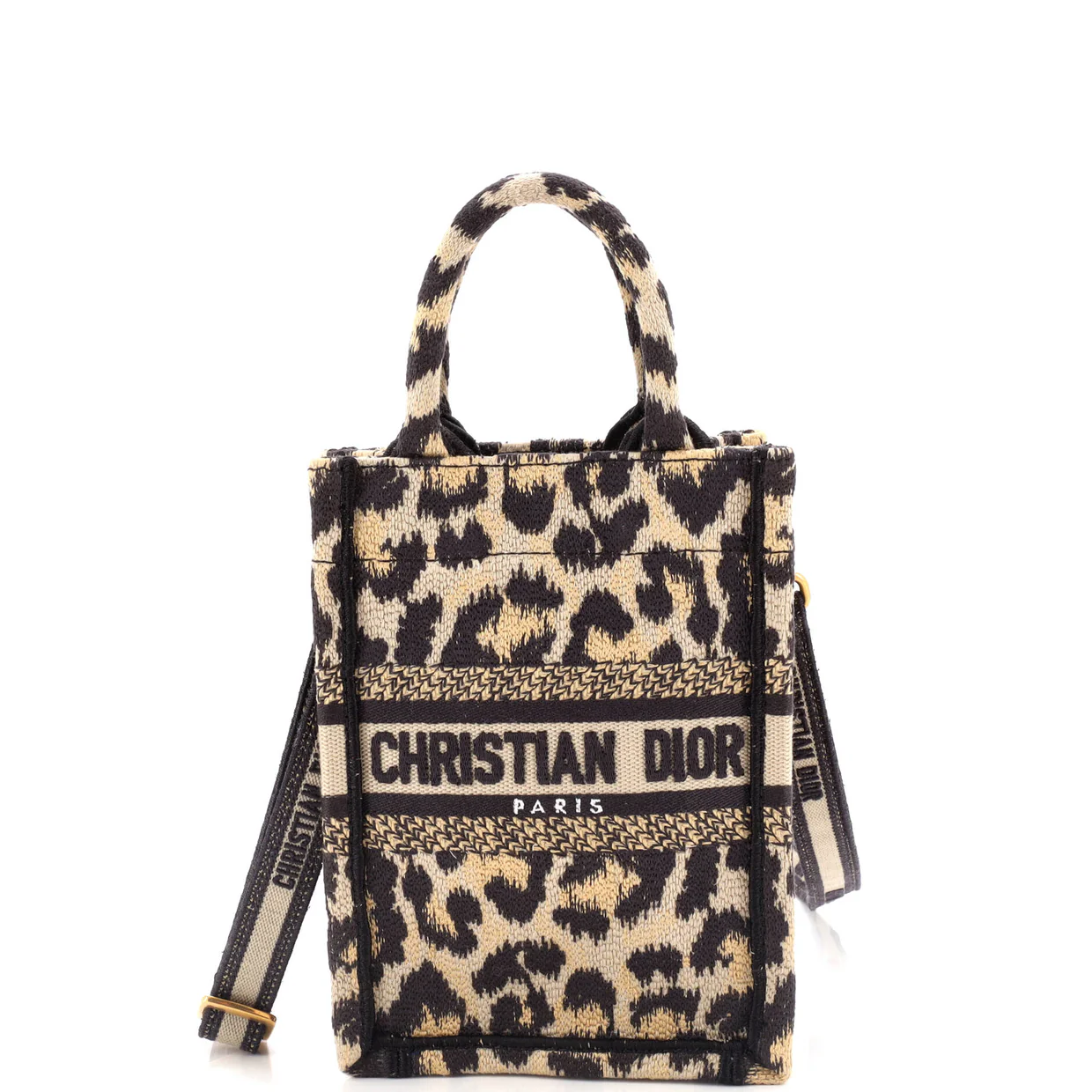 Book Tote Phone Bag Embroidered Canvas Mini - Deep Luxury