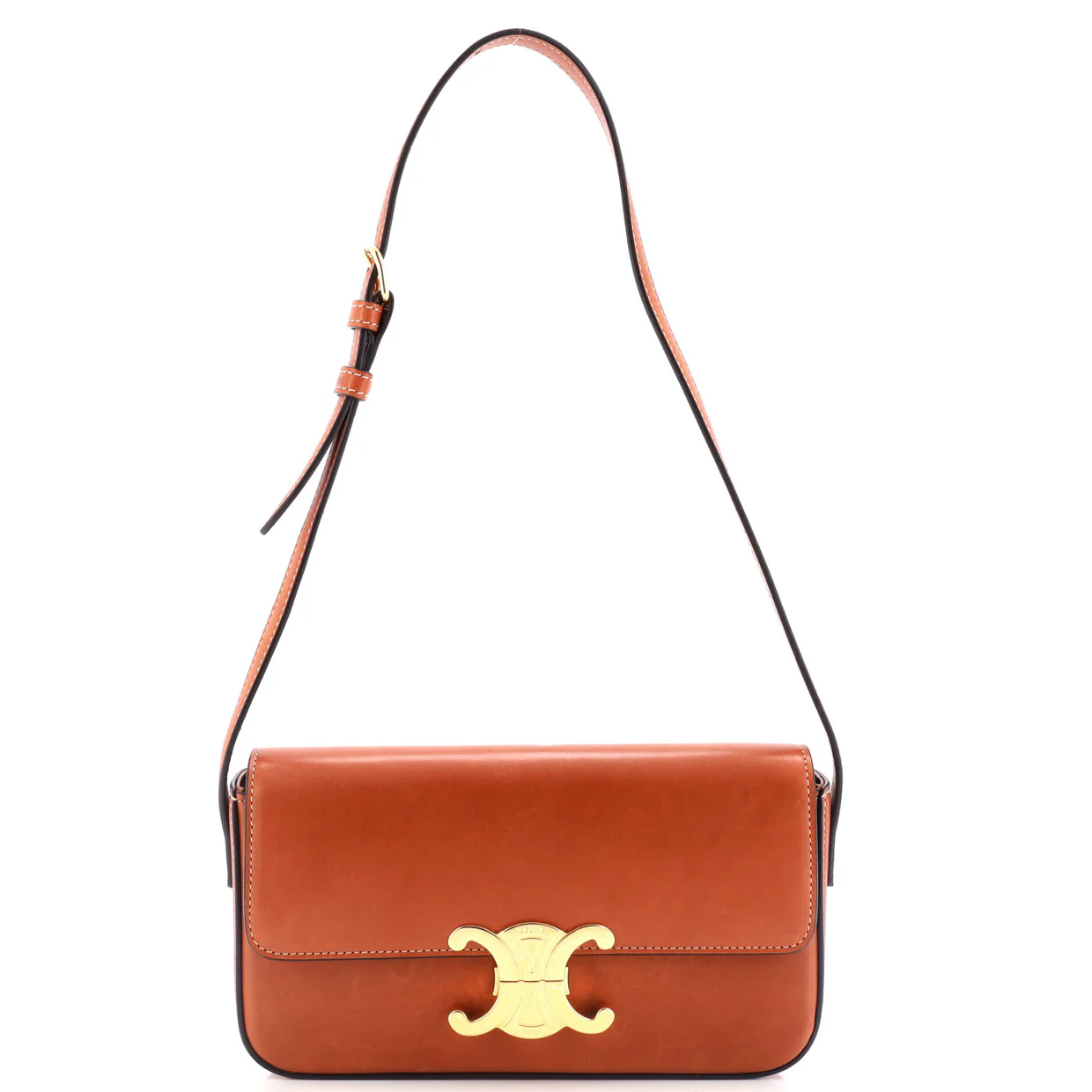 Triomphe East-West Shoulder Bag Smooth Calfskin - Deep Luxury