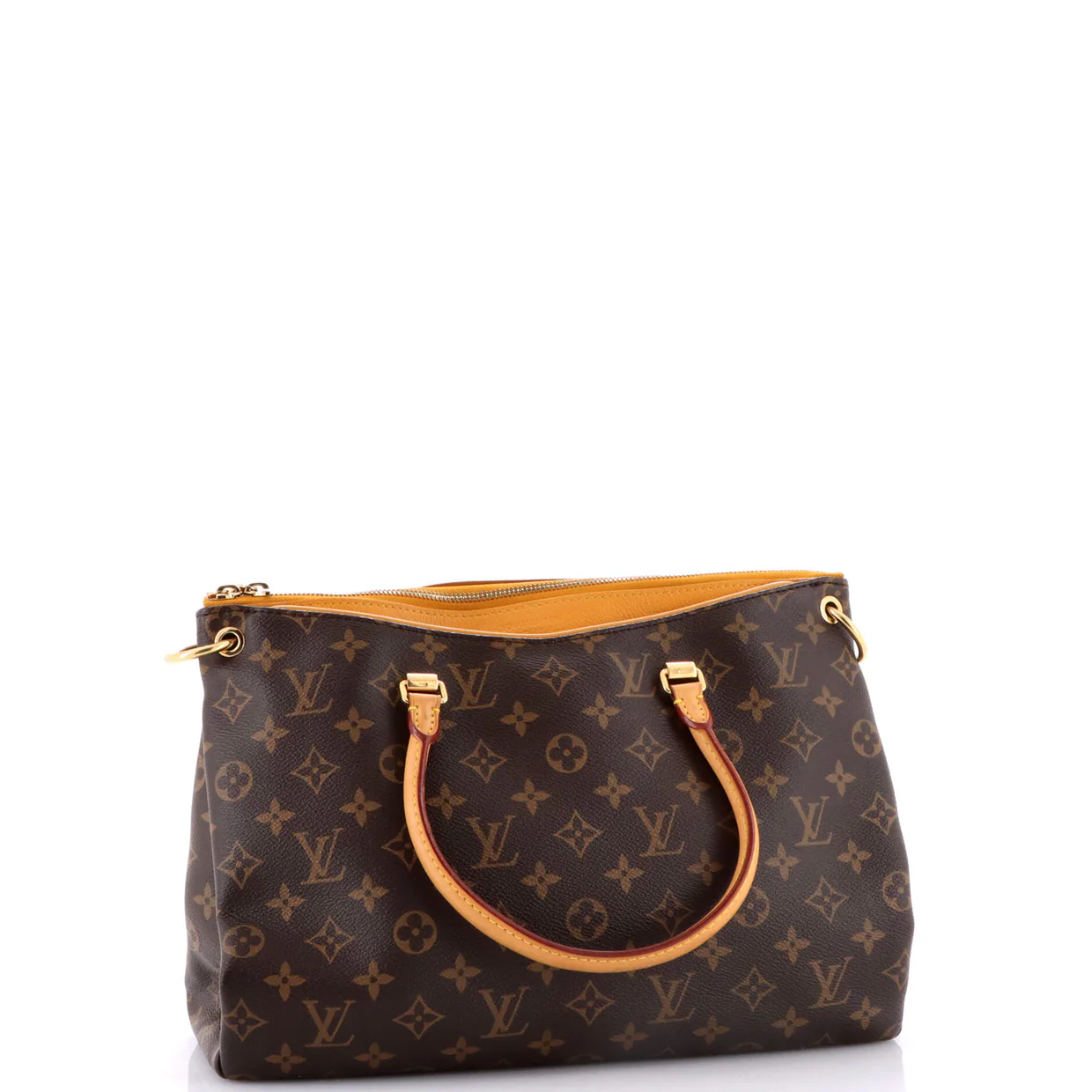 Pallas Tote Monogram Canvas with Leather - Deep Luxury