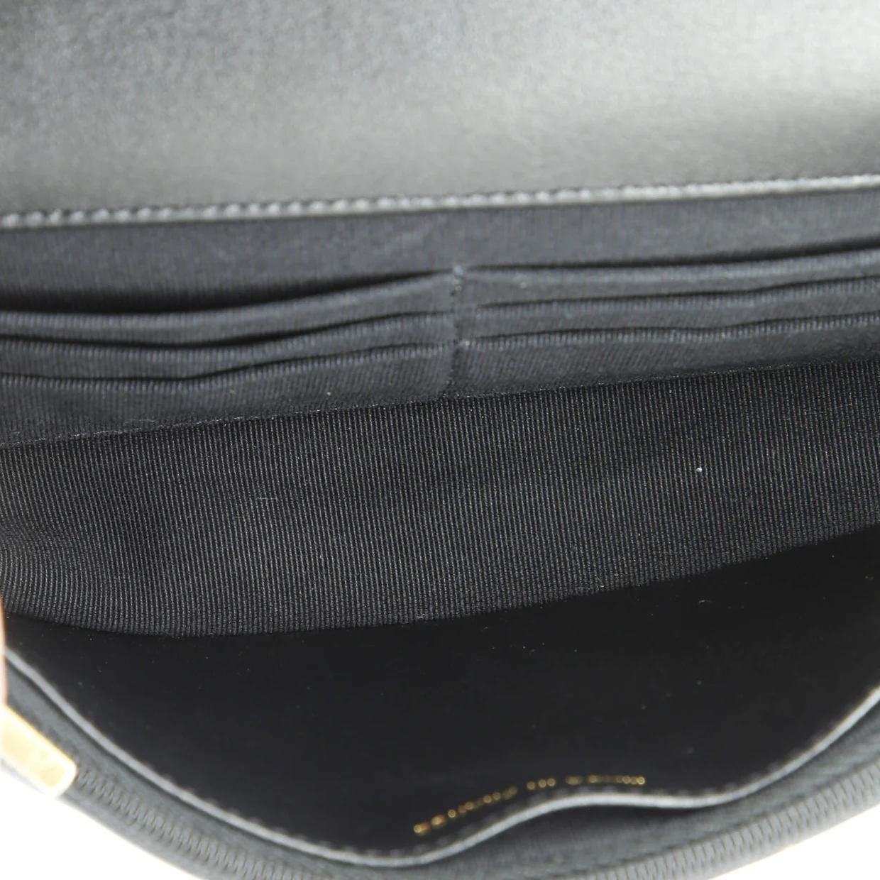 Wallet on Chain Quilted Printed Crumpled Calfskin - Deep Luxury