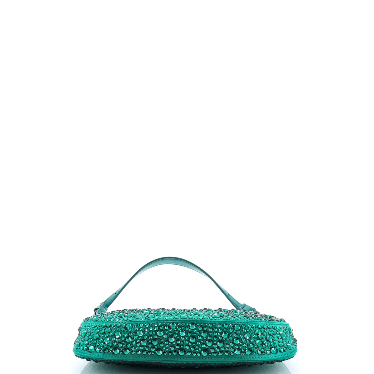 Cleo Shoulder Bag Crystal Embellished Satin Small - Deep Luxury
