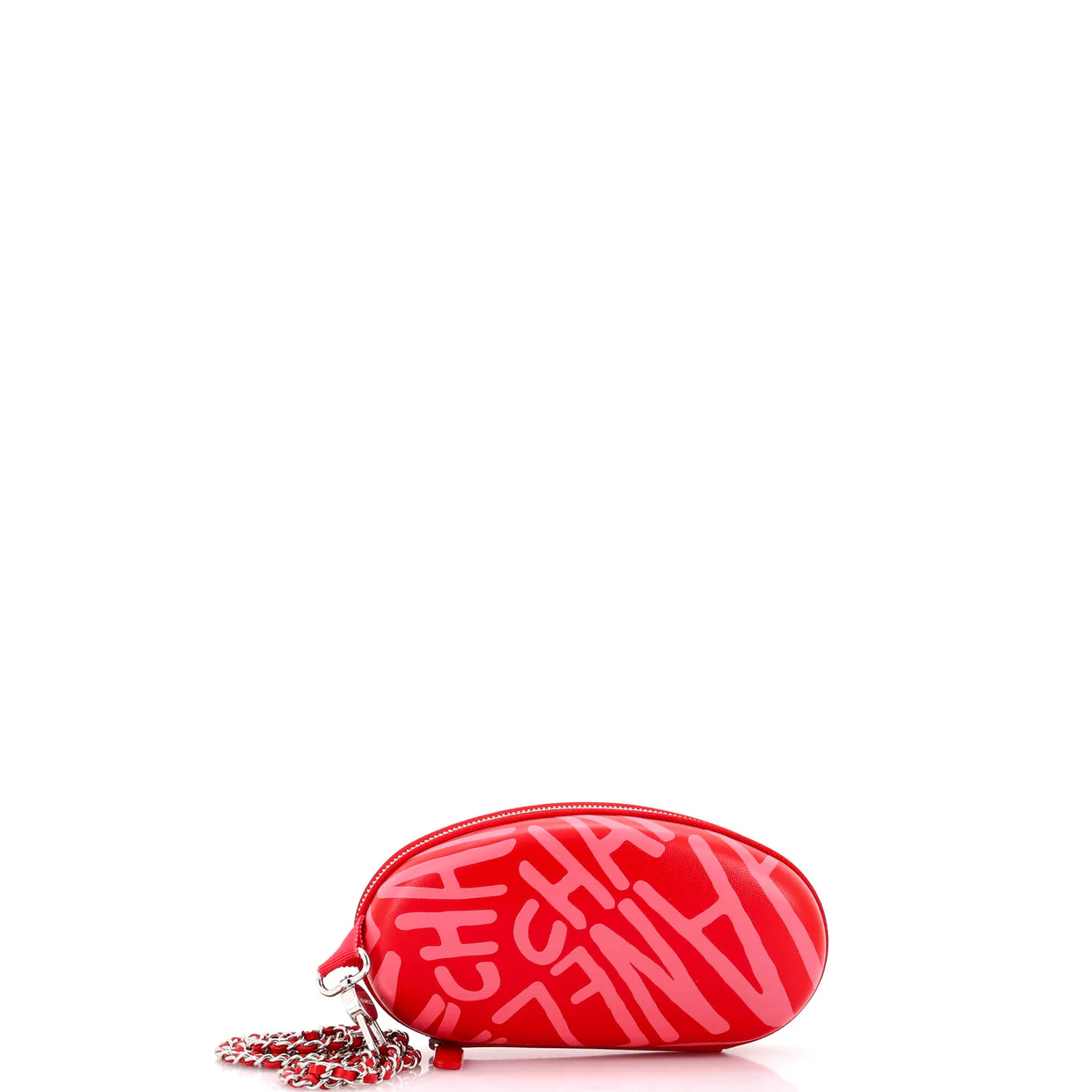 Coco Neige Zip Around Sunglasses Case with Chain Printed Leather - Deep Luxury