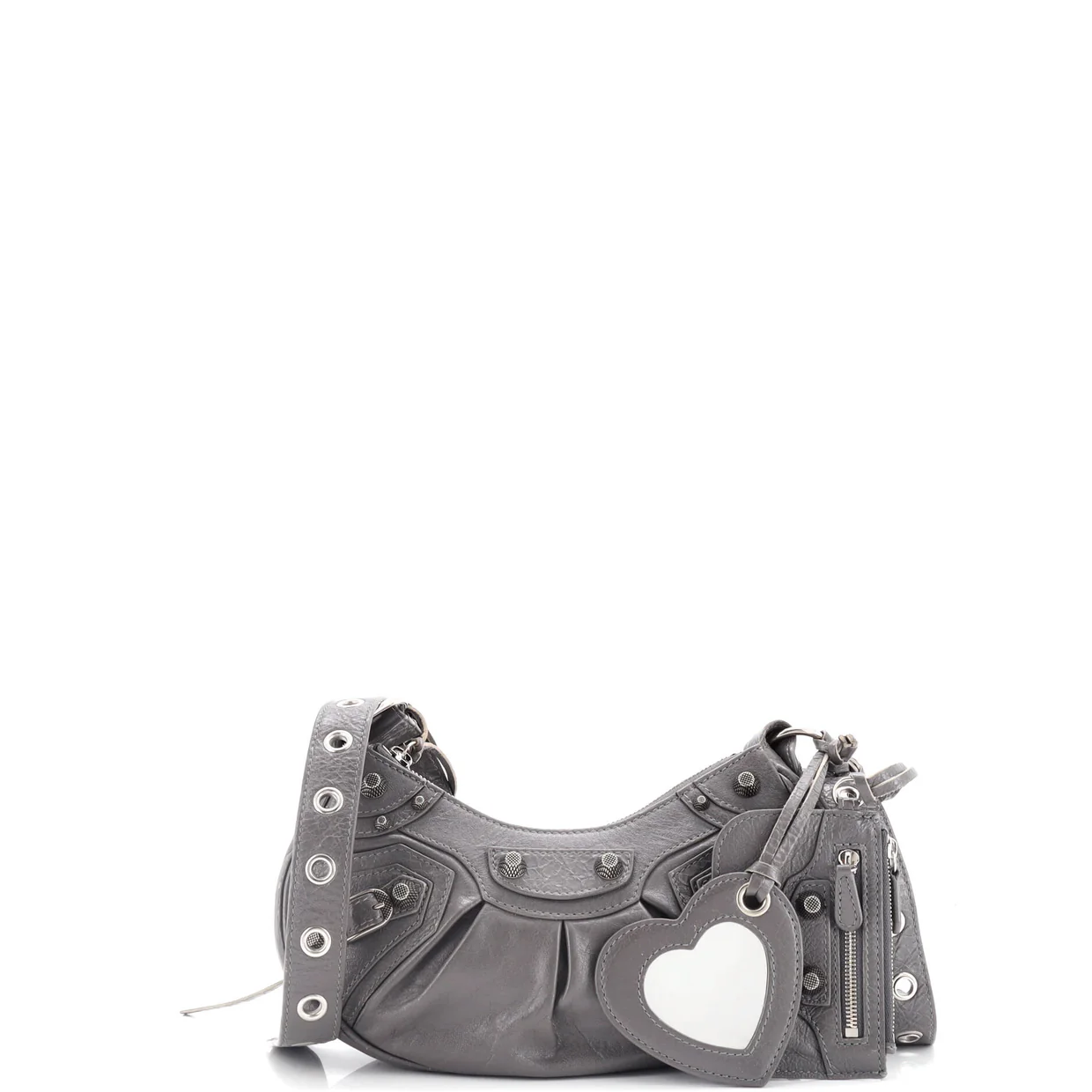 Le Cagole Giant Studs Shoulder Bag Leather XS - Deep Luxury