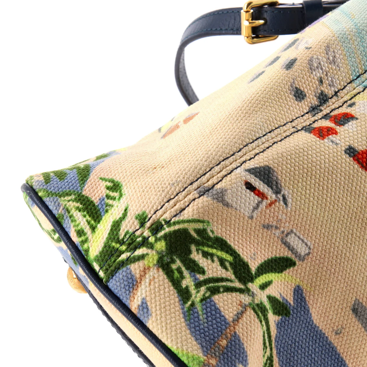 Ailleurs Cabas Limited Edition Printed Canvas PM - Deep Luxury