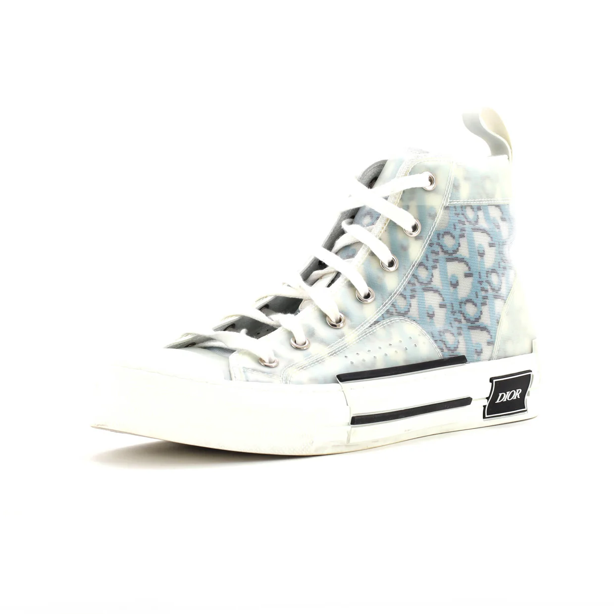 Men's B23 High-Top Sneakers Oblique Coated Canvas and PVC - Deep Luxury
