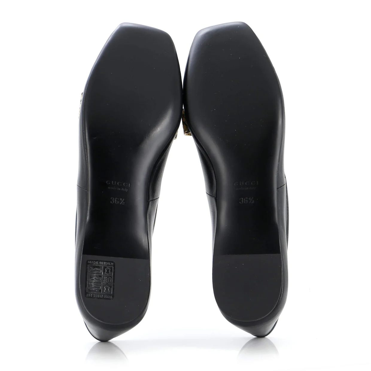 Women's Evi Interlocking G Ballet Flats Leather with Python - Deep Luxury