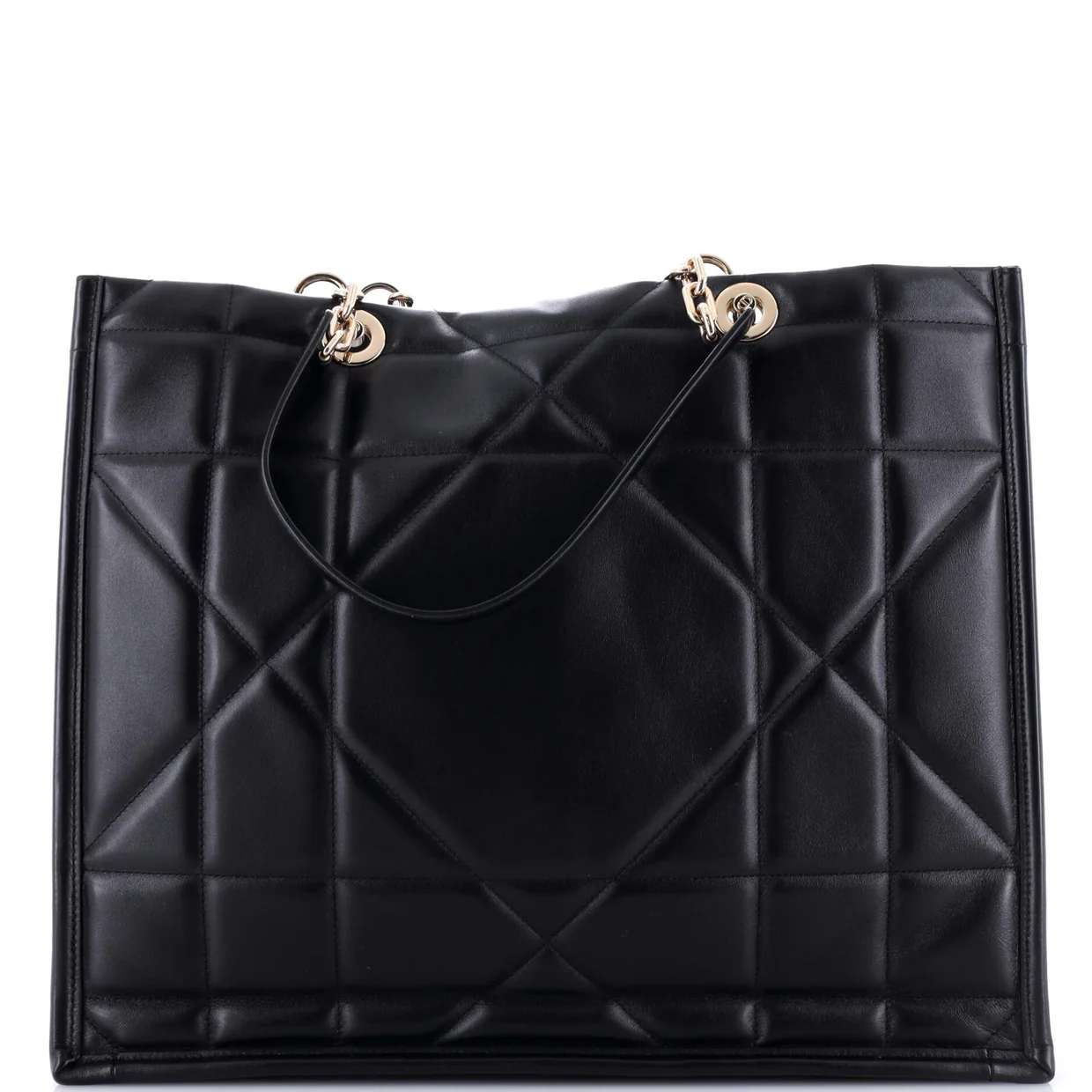 Essential Tote Archicannage Quilt Calfskin Large - Deep Luxury