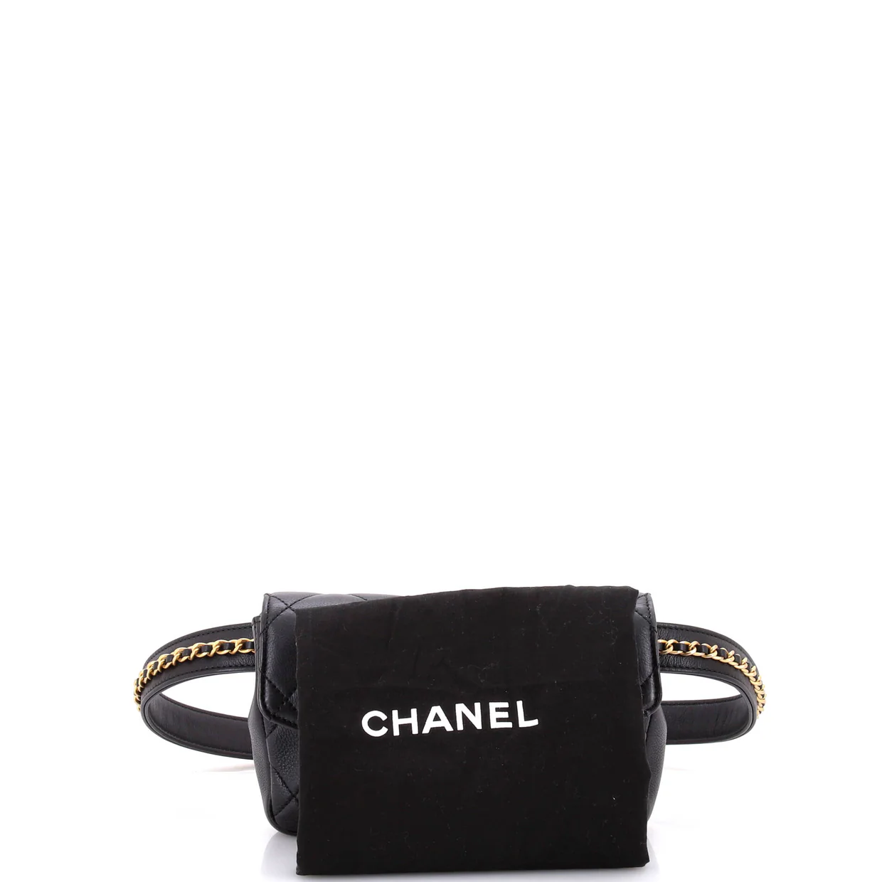 Chain Envelope Belt Bag Quilted Calfskin - Deep Luxury