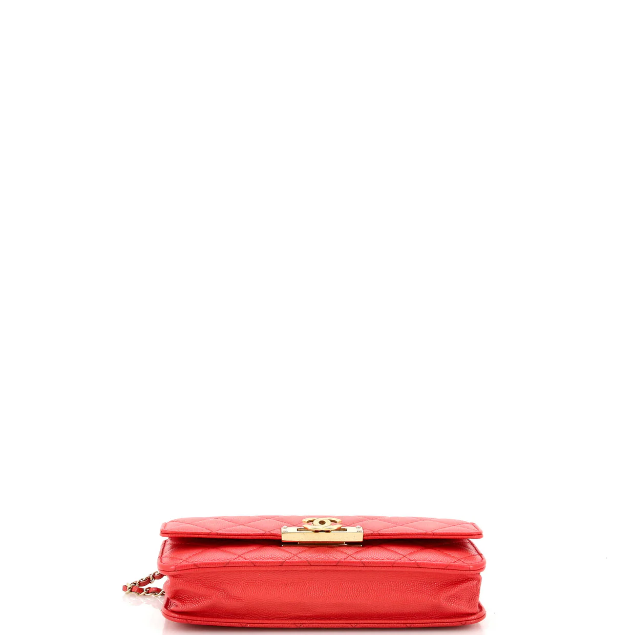 Golden Class Wallet on Chain Quilted Caviar - Deep Luxury